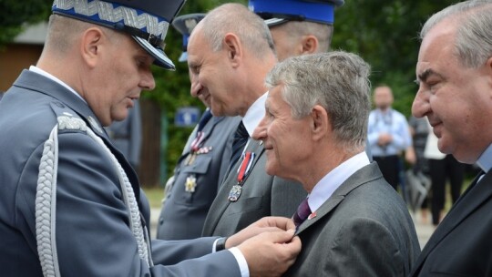 Garwolińscy policjanci ze sztandarem