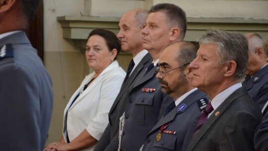 Garwolińscy policjanci ze sztandarem