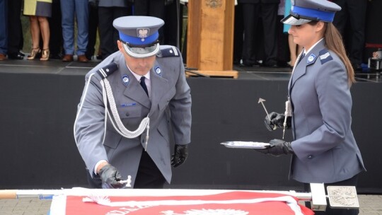 Garwolińscy policjanci ze sztandarem