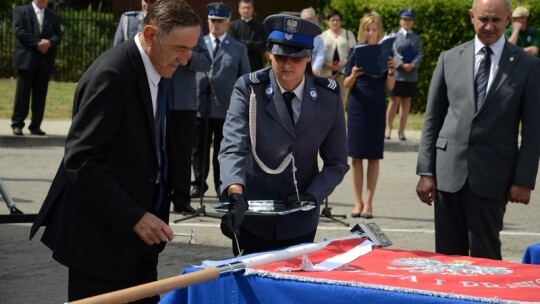 Garwolińscy policjanci ze sztandarem