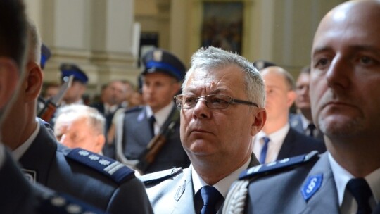 Garwolińscy policjanci ze sztandarem