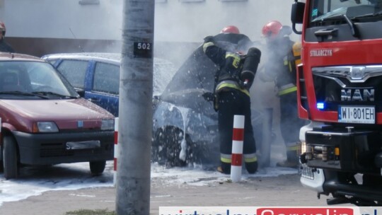 Pożar seata pod przychodnią