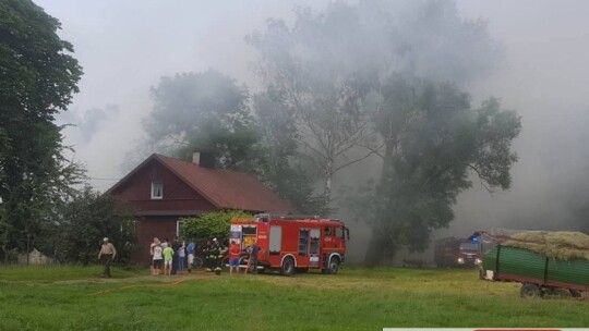 Pożar stodoły w Żabieńcu. Zginęły zwierzęta