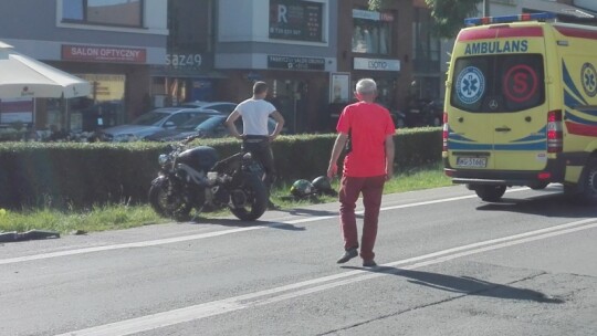 Zderzenie motocykla i osobówki