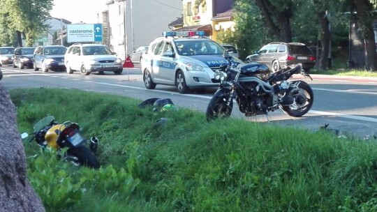 Zderzenie motocykla i osobówki