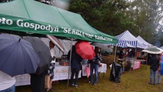 Deszczowe dożynki powiatowe w Łaskarzewie [wideo]