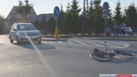 Potrącenie rowerzystki przy Stacyjnej