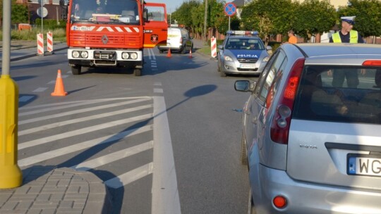 Potrącenie rowerzystki przy Stacyjnej