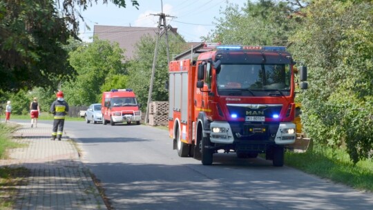 Rozszczelniona rura z gazem w Woli Rębkowskiej