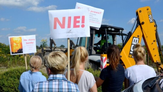 Pracownicy Lamexu zablokowali budowę gazociągu [aktualizacja]