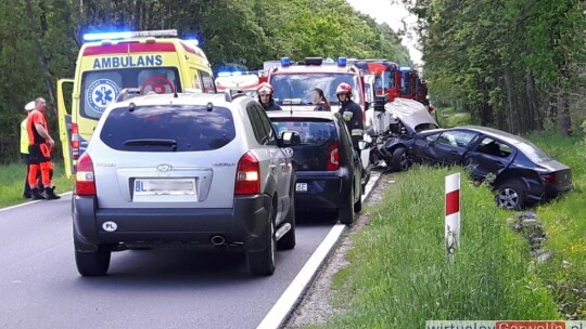 Wypadek w Trąbkach. Dzieci poszkodowane