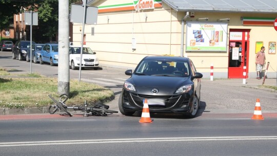 Potrącenie rowerzysty przy al. Legionów