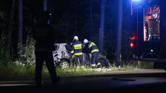 Pożar samochodu na DK 17