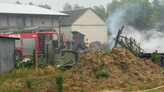 Trochę deszczu i są efekty. Wypadki i pożar