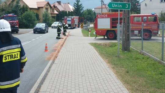 Trochę deszczu i są efekty. Wypadki i pożar