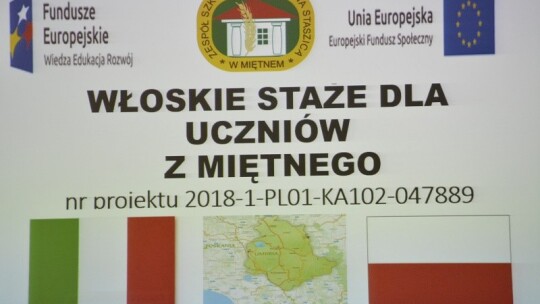 Włoskie staże uczniów z Miętnego