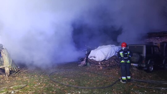 Groźny pożar w Trojanowie