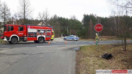 Zderzenie osobówki z ciężarówką