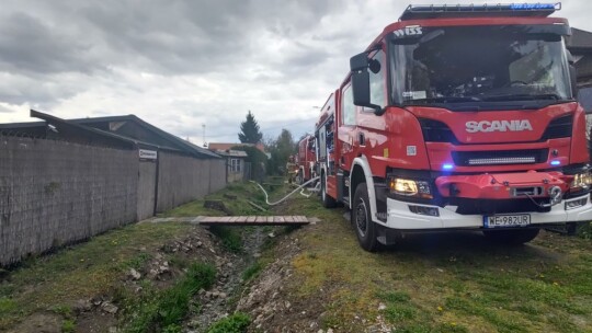 Pożar domku letniskowego w Garwolinie