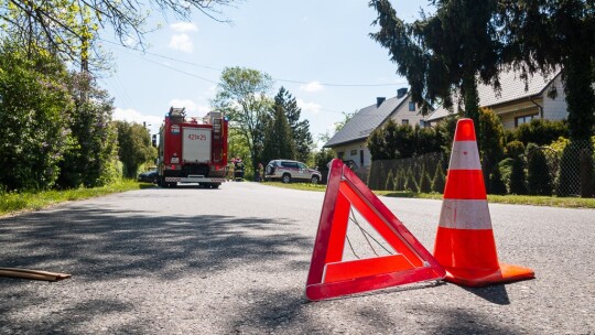 Wypadek motocyklisty w Oziemkówce