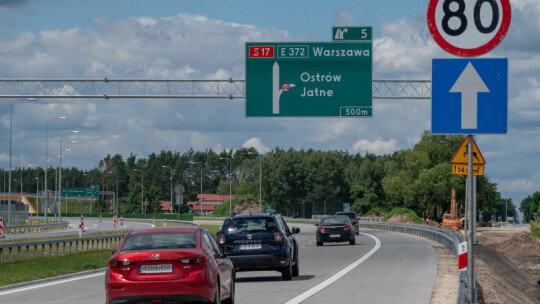 Można jechać S17 od Kołbieli na Warszawę