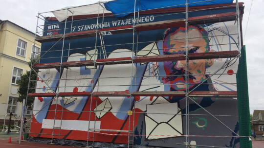 Mural Piłsudskiego prawie gotowy