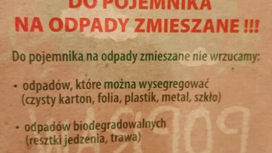 Łaskarzew: Żółte kartki za złą segregację