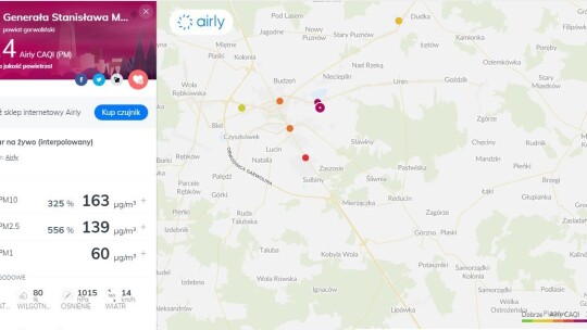 Zanieczyszczenie powietrza w Garwolinie. Prawie jak na Śląsku