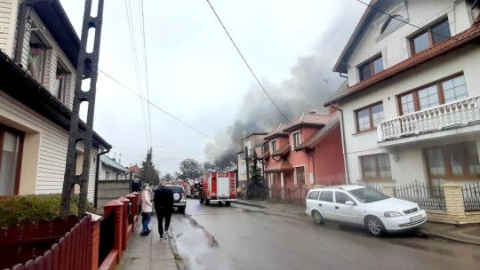 Pożar pustostanu w Parysowie