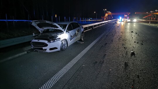 Wypadek busa z Ukraińcami na S17