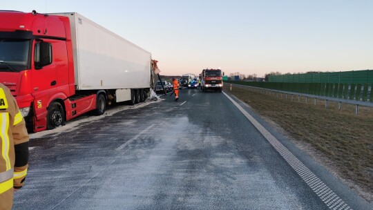 Kolejny wypadek w Gończycach. Zderzyły się dwa tiry