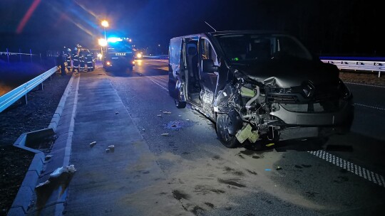 Wypadek busa z Ukraińcami na S17