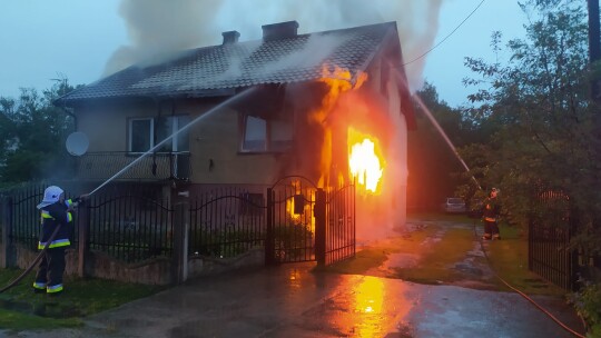 Groźny pożar w Choinach