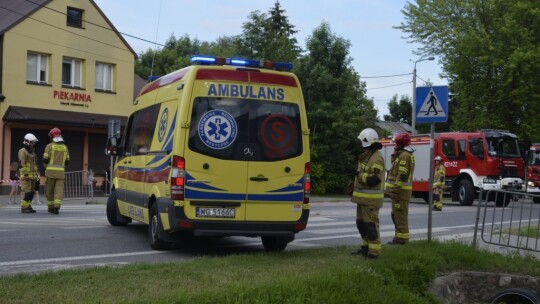 Potrącenie rowerzysty na przejściu dla pieszych