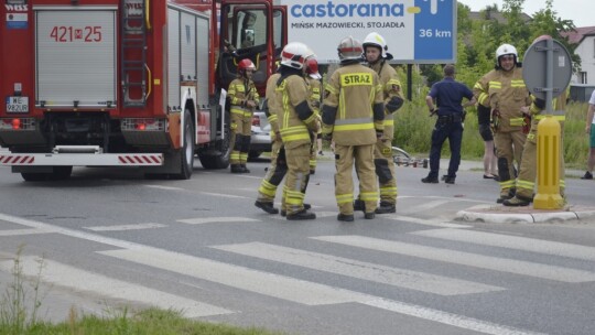 Potrącenie rowerzysty na przejściu dla pieszych