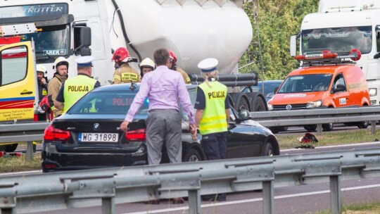 Motocyklista palił się na obwodnicy. Zmarł w szpitalu 