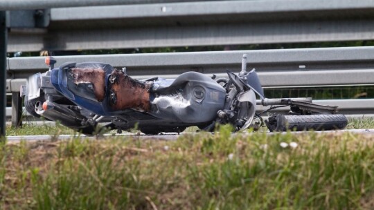 Motocyklista palił się na obwodnicy. Zmarł w szpitalu 