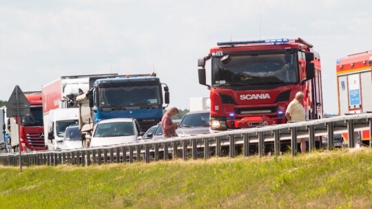 Motocyklista palił się na obwodnicy. Zmarł w szpitalu 