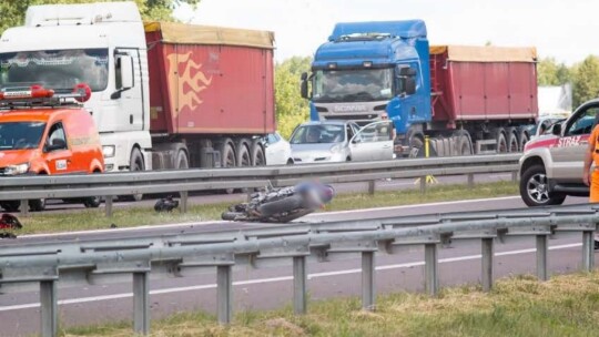 Motocyklista palił się na obwodnicy. Zmarł w szpitalu 