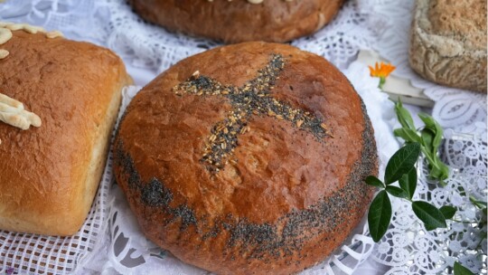 W deszczu dziękowali za plony