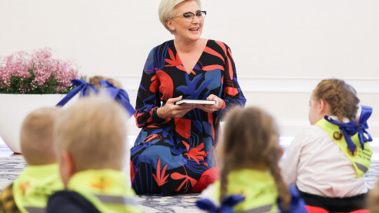 Pierwsza Dama czytała przedszkolakom z Garwolina