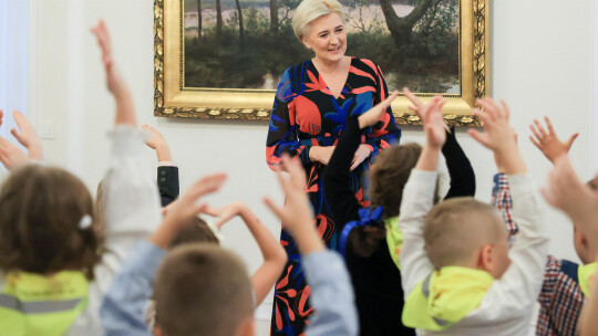 Pierwsza Dama czytała przedszkolakom z Garwolina