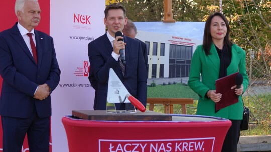 Kamień węgielny pod terenowy oddział krwiodawstwa wmurowany