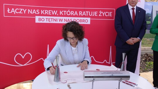 Kamień węgielny pod terenowy oddział krwiodawstwa wmurowany