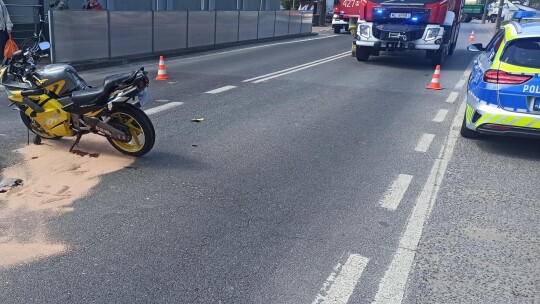 Trąbki: Wypadek z udziałem motocyklisty