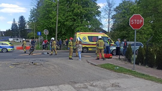 Trąbki: Wypadek z udziałem motocyklisty