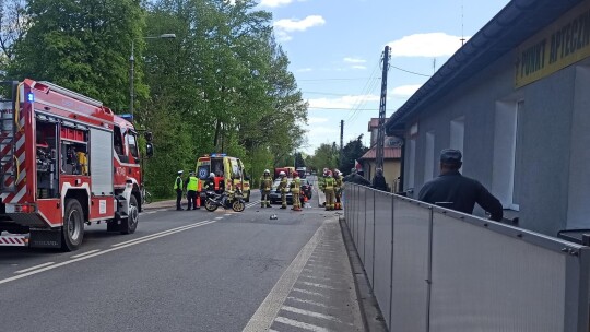 Trąbki: Wypadek z udziałem motocyklisty