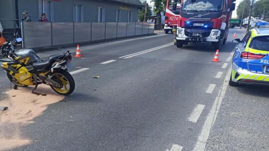 Trąbki: Wypadek z udziałem motocyklisty