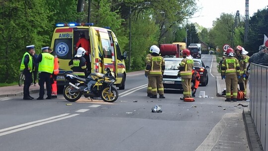 Trąbki: Wypadek z udziałem motocyklisty