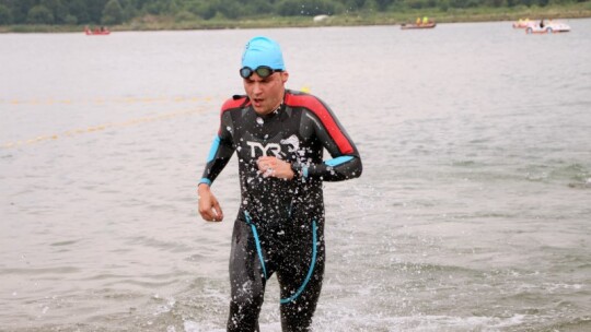 Robert Mrozek zwycięzcą X Triathlonu Garwolińskiego. Łukasz Biernacki na podium